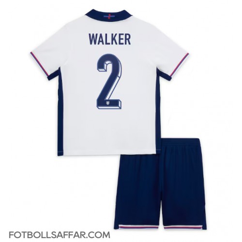 England Kyle Walker #2 Hemmadräkt Barn EM 2024 Kortärmad (+ Korta byxor)